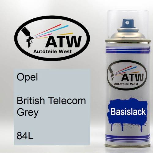 Opel, British Telecom Grey, 84L: 400ml Sprühdose, von ATW Autoteile West.